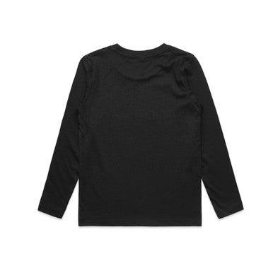 Youth Staple L/S Tee | 3008 | 3008 - BLACK - BACK - SKU:3008