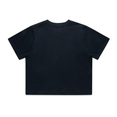 Wo's Classic Crop Tee | 4072 | 4072 - NAVY - BACK - SKU:4072