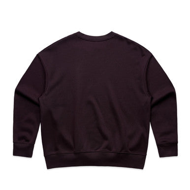 Wo's Heavy Crew | 4145S | 4145S - PLUM - BACK - SKU:4145S