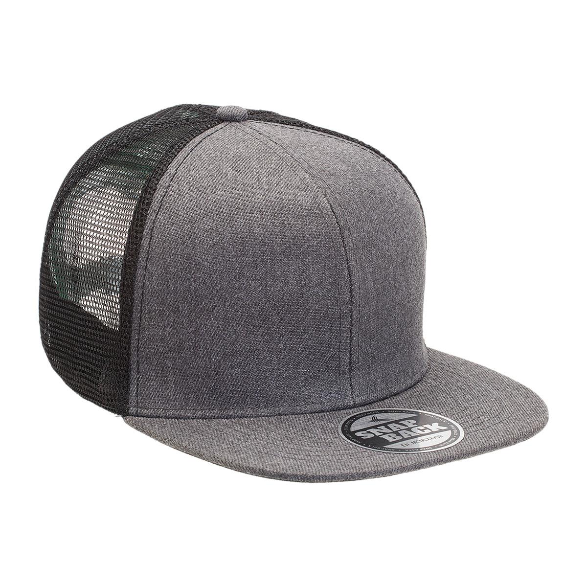 Heathered Flat Peak Trucker - Charcoal Heather - 4396-CHHE.BL_-_Image_12.jpg