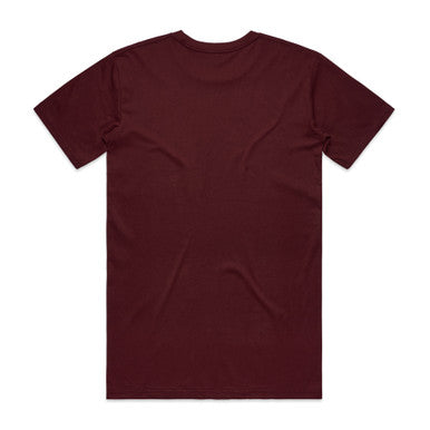 Basic Tee | 5051S | 5051S - BURGUNDY - BACK - SKU:5051S