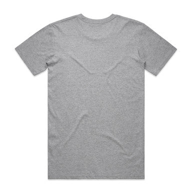 Basic Tee | 5051S | 5051S - GREY MARLE - BACK - SKU:5051S
